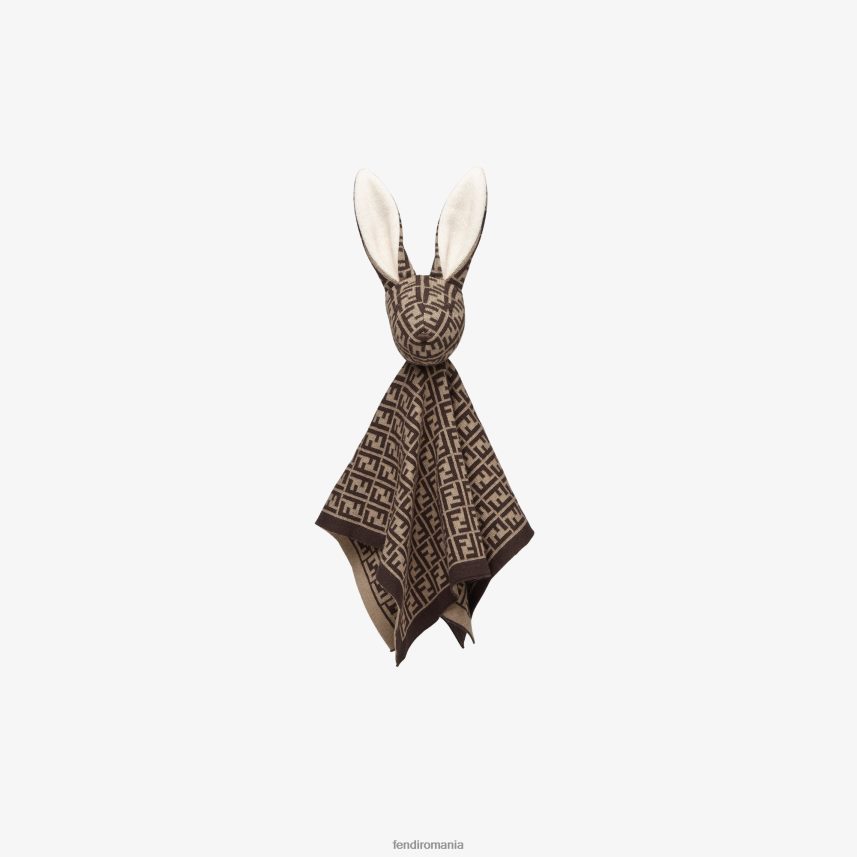 jucărie moale pentru bebeluș din bumbac și cașmir cu logo Modă Fendi copii accesorii 86084L2826