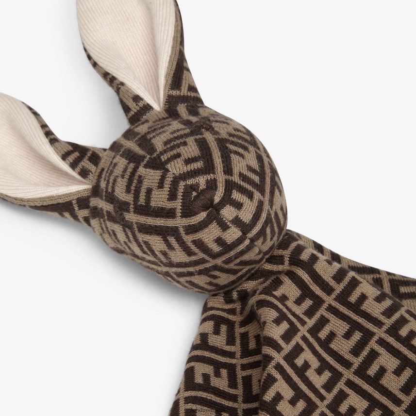 jucărie moale pentru bebeluș din bumbac și cașmir cu logo Modă Fendi copii accesorii 86084L2826