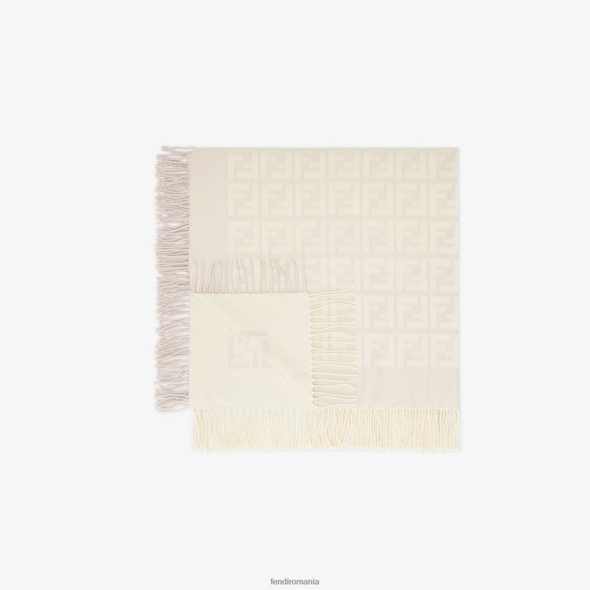 pătură pentru bebeluși din lână și cașmir cu logo 3d peste tot Modă Fendi copii accesorii 86084L2792