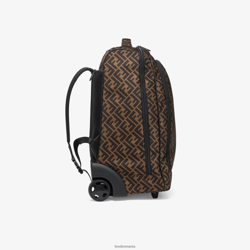 rucsac pentru juniori „înapoi la școală” cu roți și logo integral Modă Fendi copii accesorii 86084L2827
