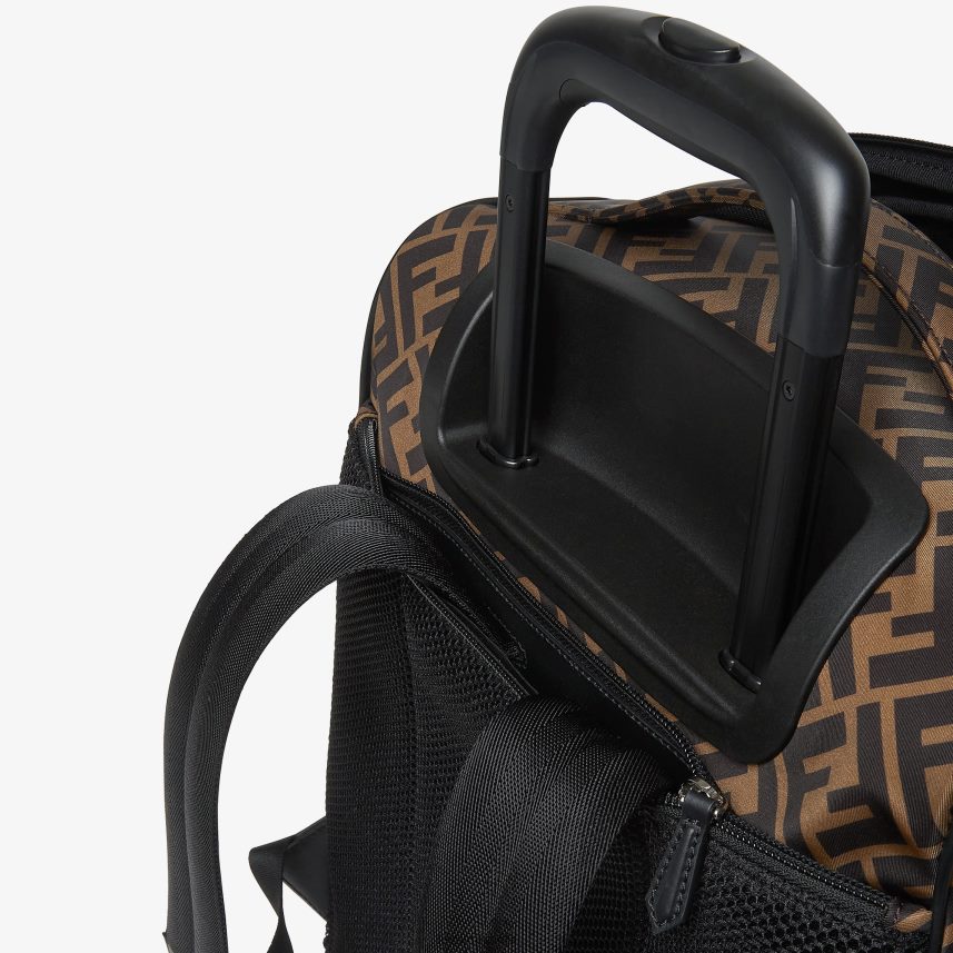 rucsac pentru juniori „înapoi la școală” cu roți și logo integral Modă Fendi copii accesorii 86084L2827