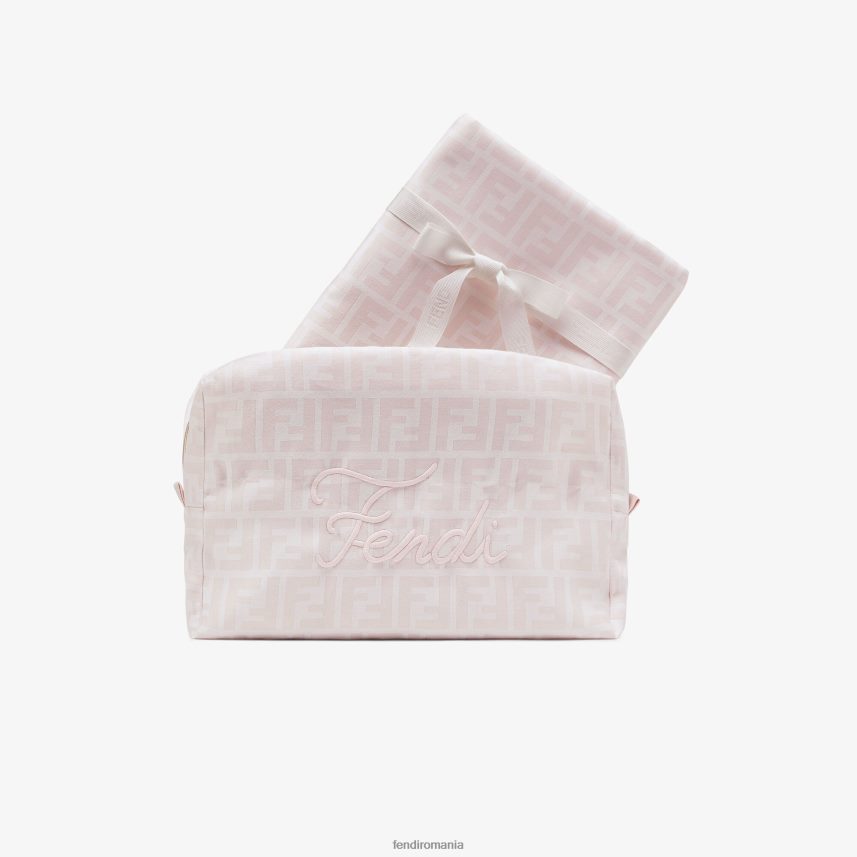 set bebelus din bumbac si matase cu cearceaf pentru bebelusi si cutie de toaleta Modă Fendi copii accesorii 86084L2793