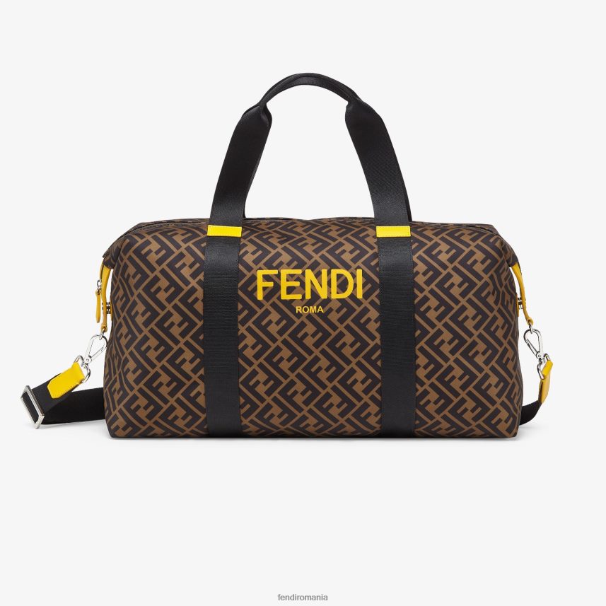 geanta de weekend din nailon cu imprimeu roma multicolor Fendi copii accesorii 86084L2903
