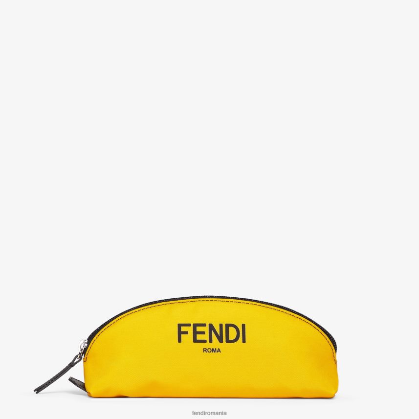 husă pentru stilouri din nailon galben Fendi copii accesorii 86084L2938