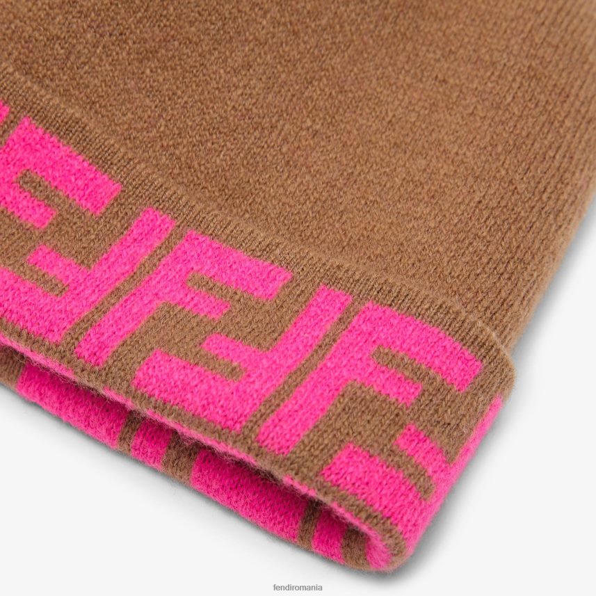 pălărie reversibilă junior în tricot fucsia multicolor Fendi copii accesorii 86084L2859