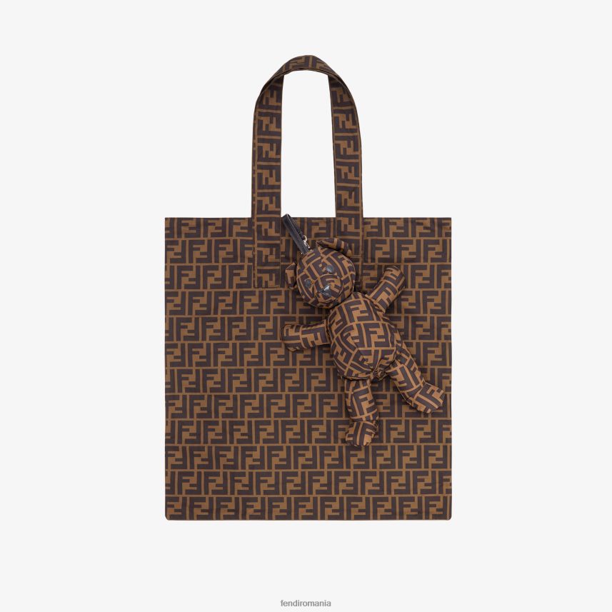 shopper din nailon cu ursuleț de pluș Modă Fendi copii accesorii 86084L2782