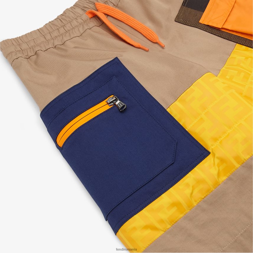bermude din bumbac mozaic multicolor Fendi copii îmbrăcăminte 86084L2963