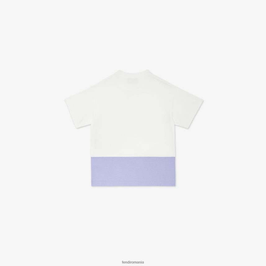 tricou din tricou cu imprimeu multiplu alb Fendi copii îmbrăcăminte 86084L2964