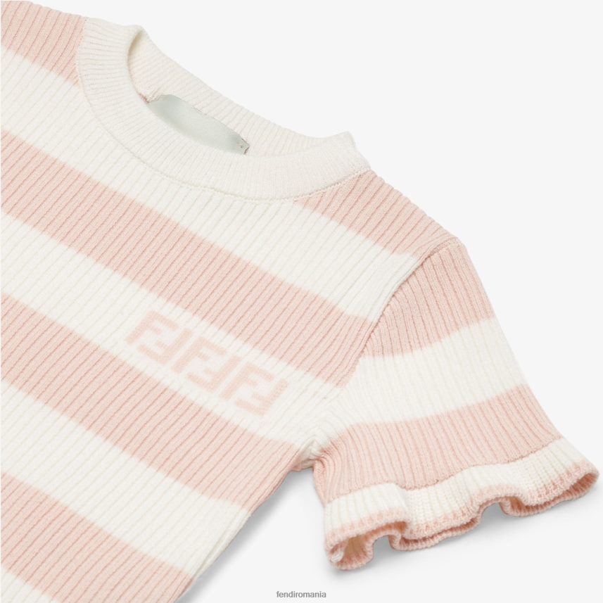 blat tricotat crem roz Fendi copii îmbrăcăminte 86084L2823
