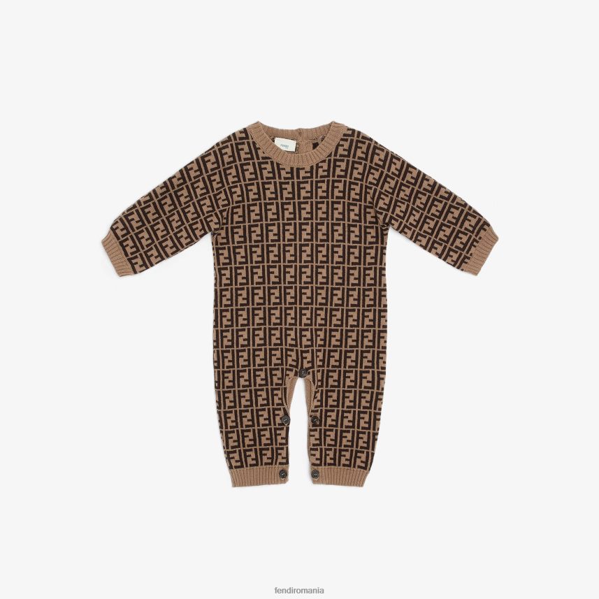 costume din bumbac tutun și cașmir Modă Fendi copii îmbrăcăminte 86084L2781