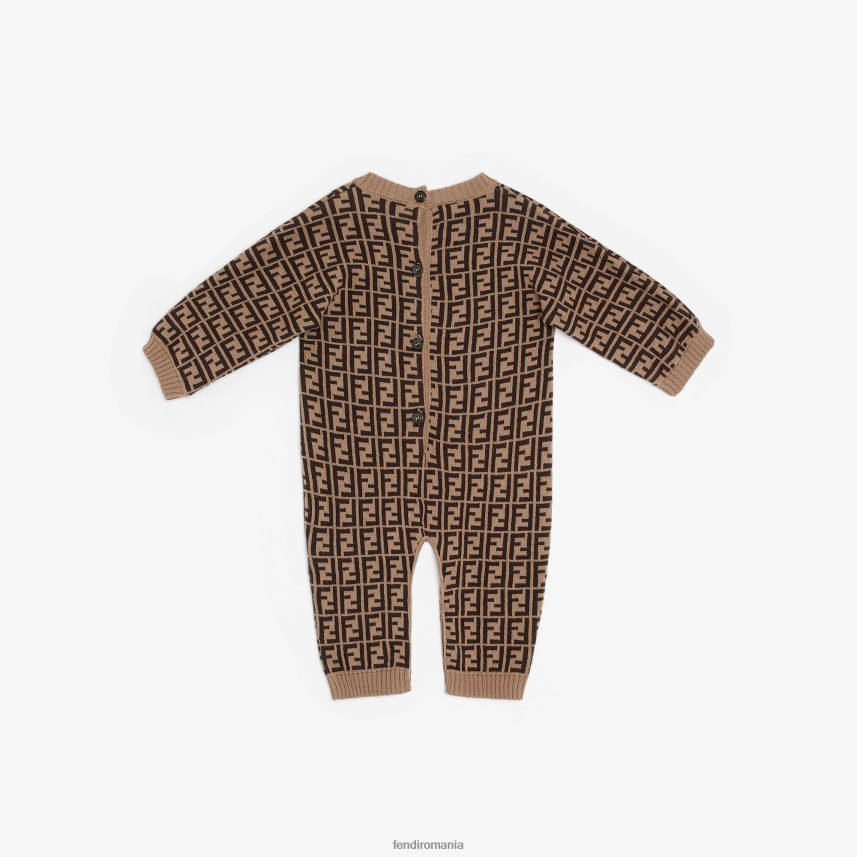 costume din bumbac tutun și cașmir Modă Fendi copii îmbrăcăminte 86084L2781