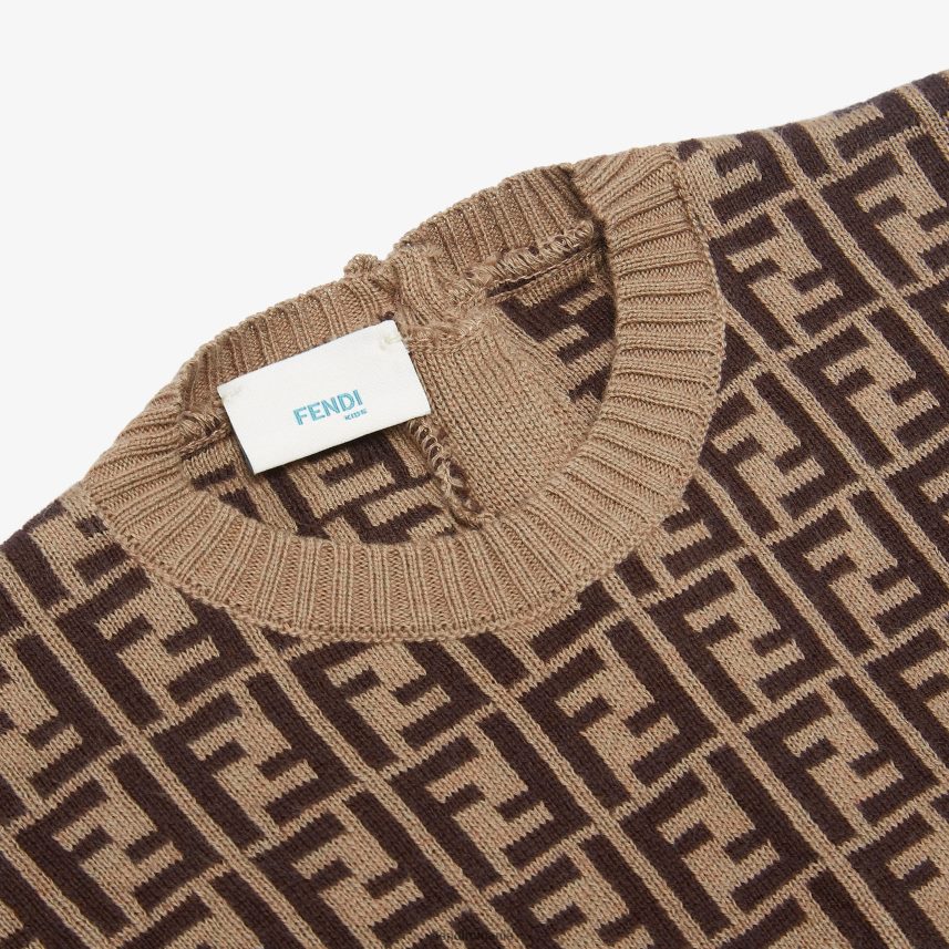 costume din bumbac tutun și cașmir Modă Fendi copii îmbrăcăminte 86084L2781