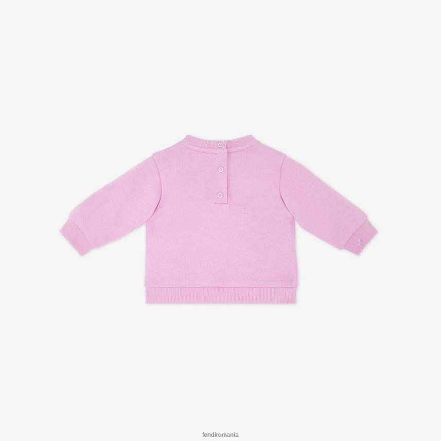 hanorac roma din jerseu lila Violet Fendi copii îmbrăcăminte 86084L2799