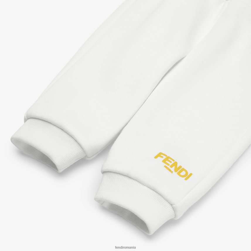 pantaloni din tricou roma alb Fendi copii îmbrăcăminte 86084L2819