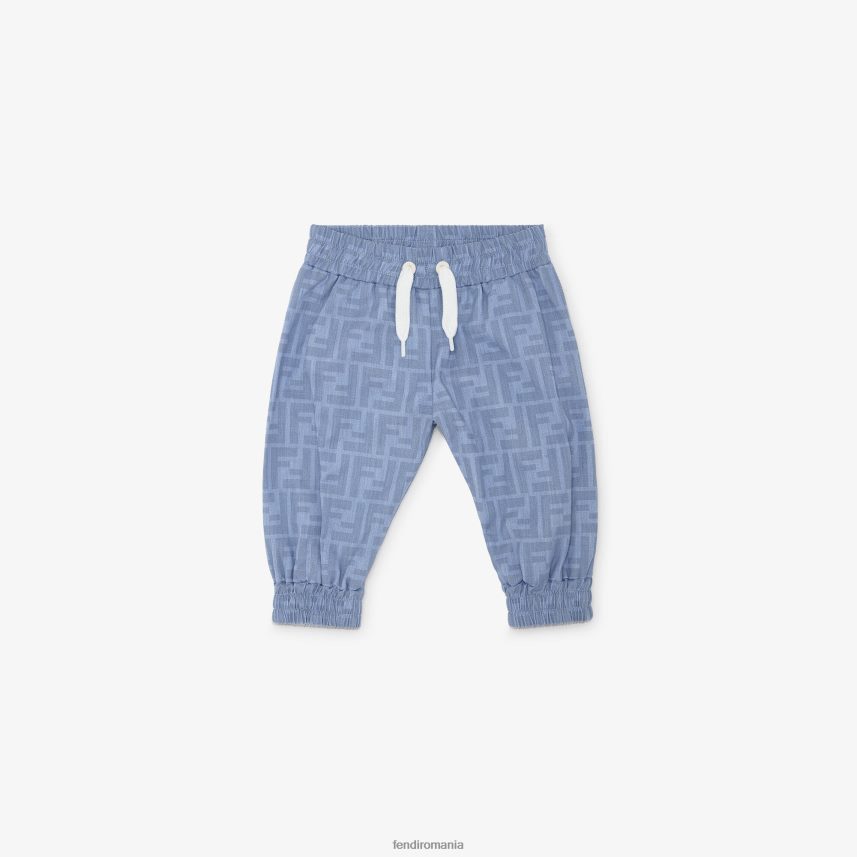 pantaloni pentru bebelusi din chambray albastru deschis Fendi copii îmbrăcăminte 86084L2768