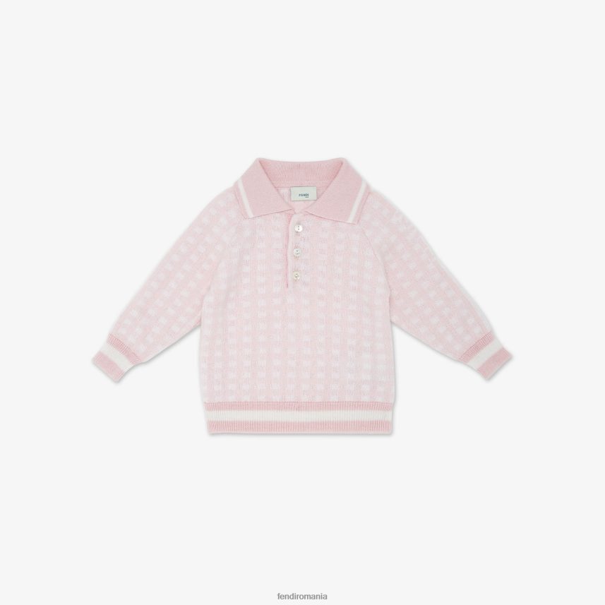 pulover tricotat din bumbac cașmir multicolor Fendi copii îmbrăcăminte 86084L2814