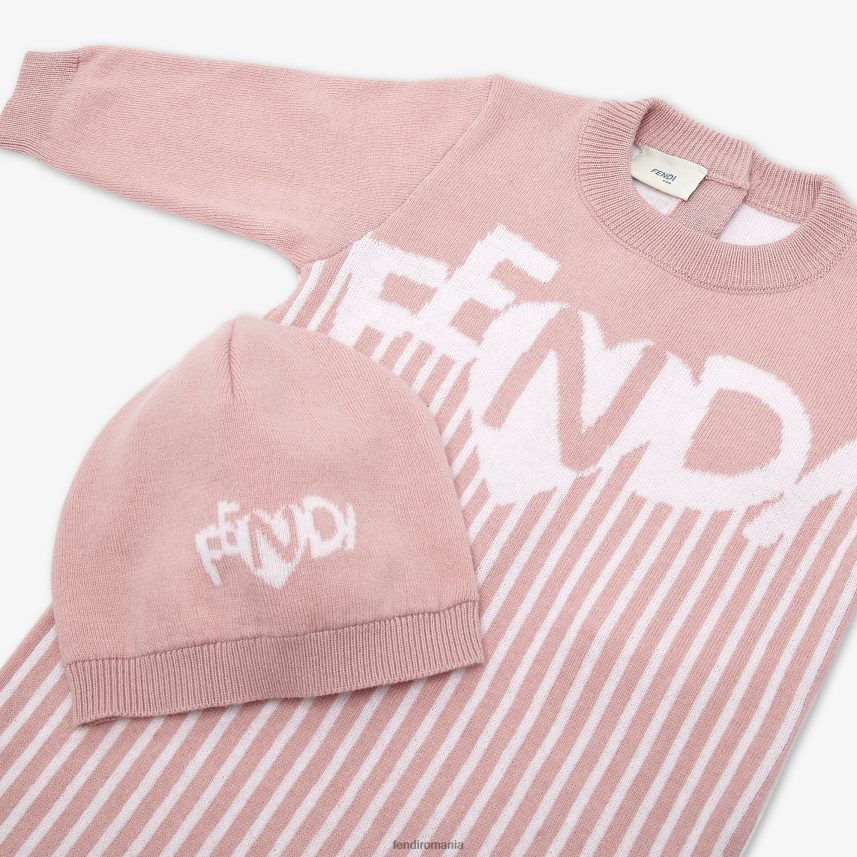 set bebelus tricotat roz Fendi copii îmbrăcăminte 86084L2754