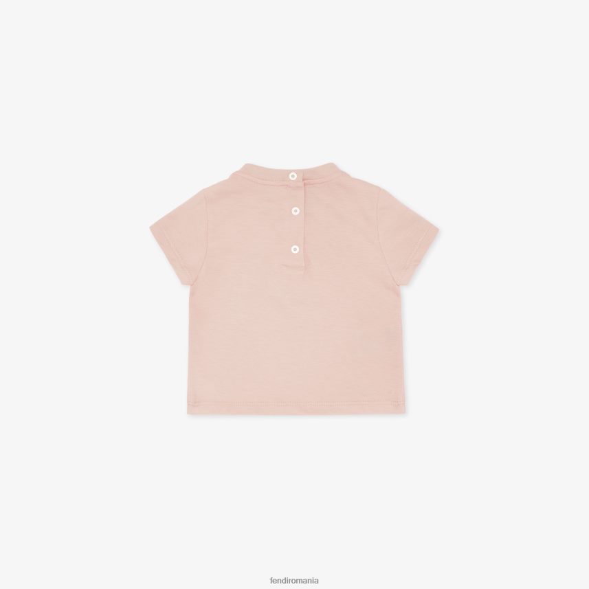tricou din jersey roma roz Fendi copii îmbrăcăminte 86084L2811