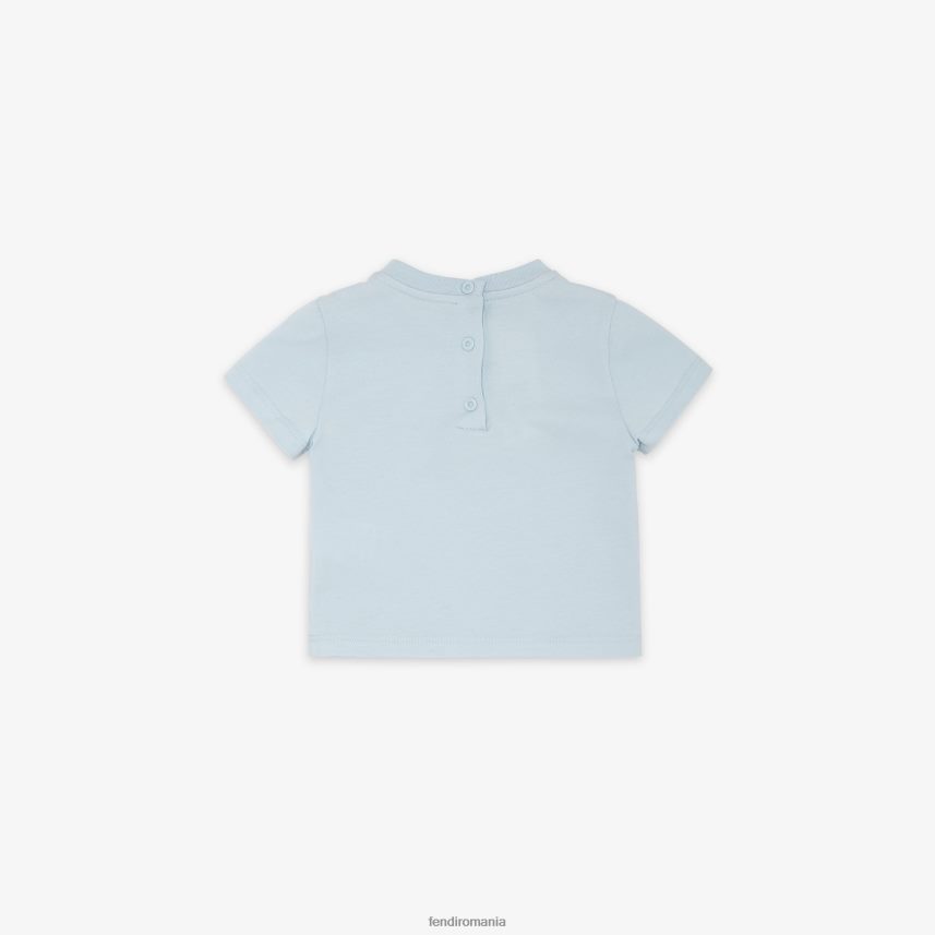 tricou pentru bebelusi din jerseu albastru deschis Fendi copii îmbrăcăminte 86084L2767