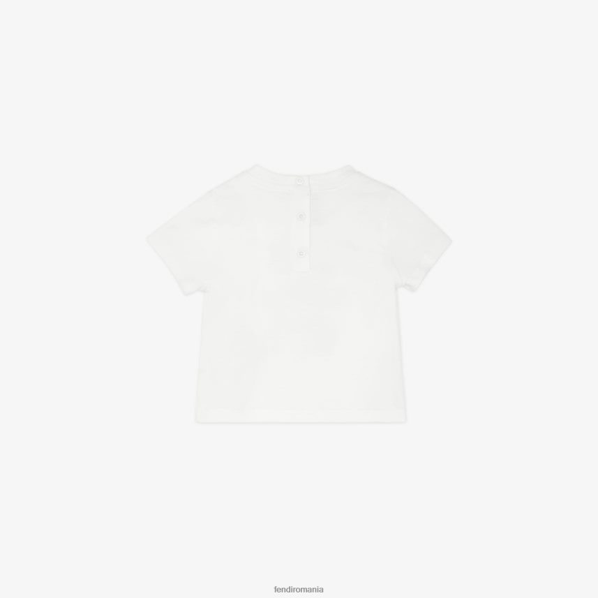 tricou ursuleț din jersey alb Fendi copii îmbrăcăminte 86084L2797