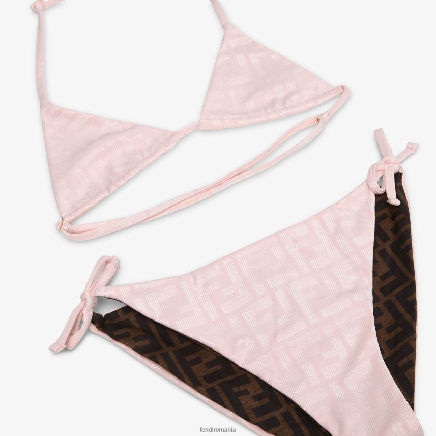Costum de baie reversibil din lycra roz Fendi copii îmbrăcăminte 86084L2912