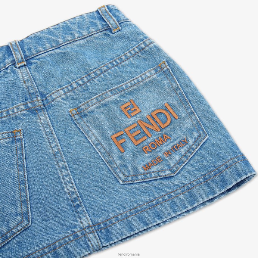 fusta denim junior albastru Fendi copii îmbrăcăminte 86084L2922