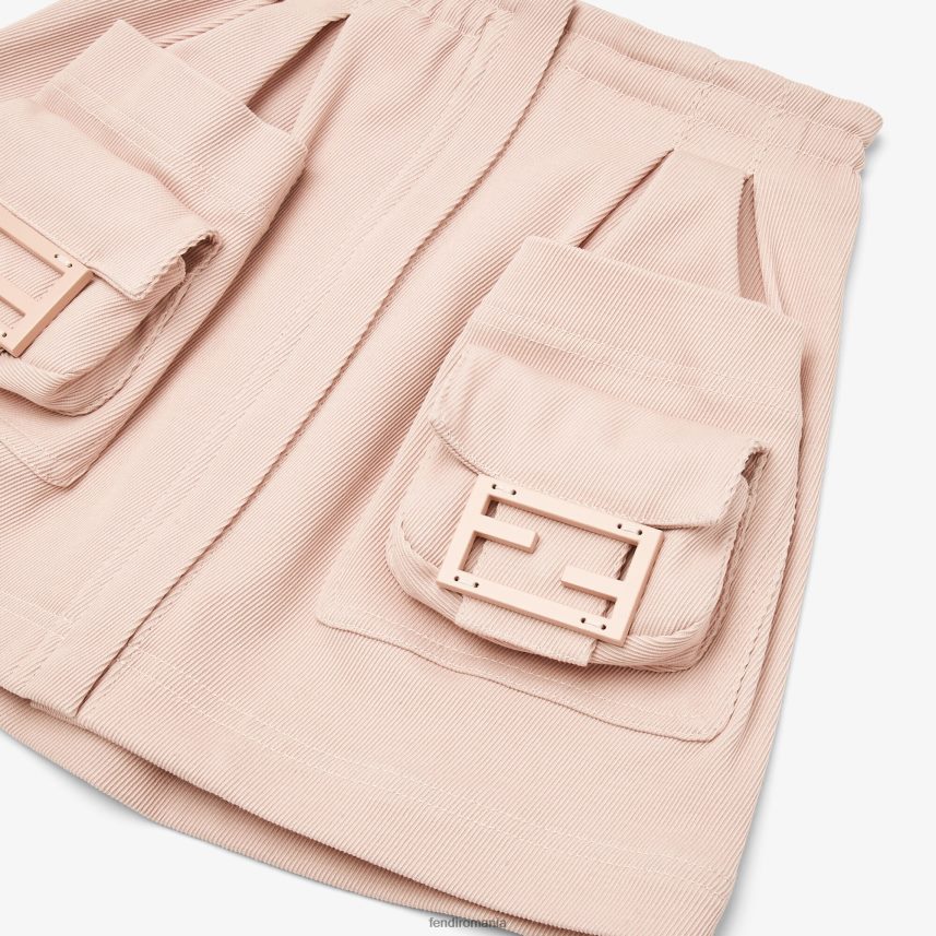 fusta mini me din bumbac cu bagheta roz Fendi copii îmbrăcăminte 86084L2896