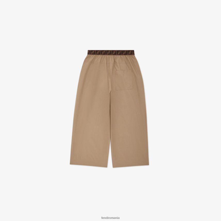 pantaloni din bumbac și nailon bej Fendi copii îmbrăcăminte 86084L2934