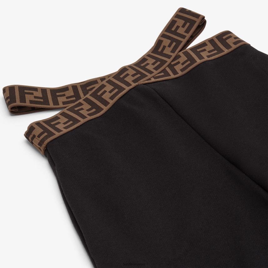 pantaloni fleece cu elastic ff negru Fendi copii îmbrăcăminte 86084L2881