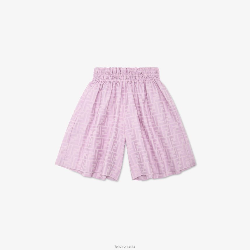 pantaloni scurți din bumbac lila ff Violet Fendi copii îmbrăcăminte 86084L2930