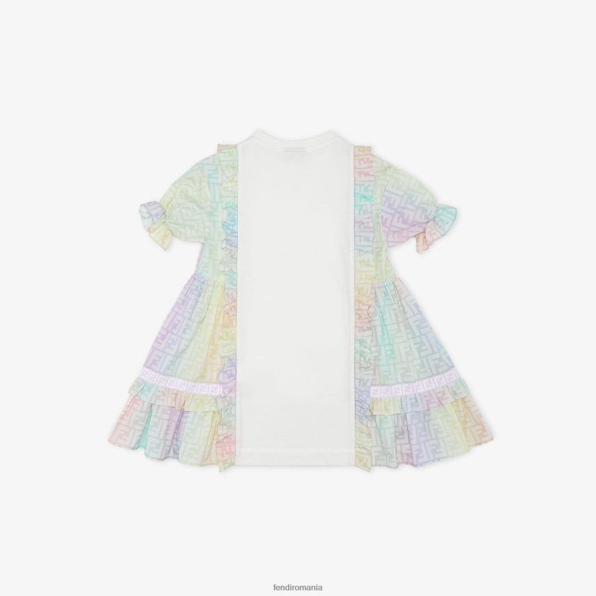 rochie din jerseu și poplin multif multicolor Fendi copii îmbrăcăminte 86084L2874
