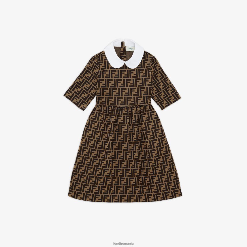 rochie din material junior cu logo-ul peste tot alb Fendi copii îmbrăcăminte 86084L2955