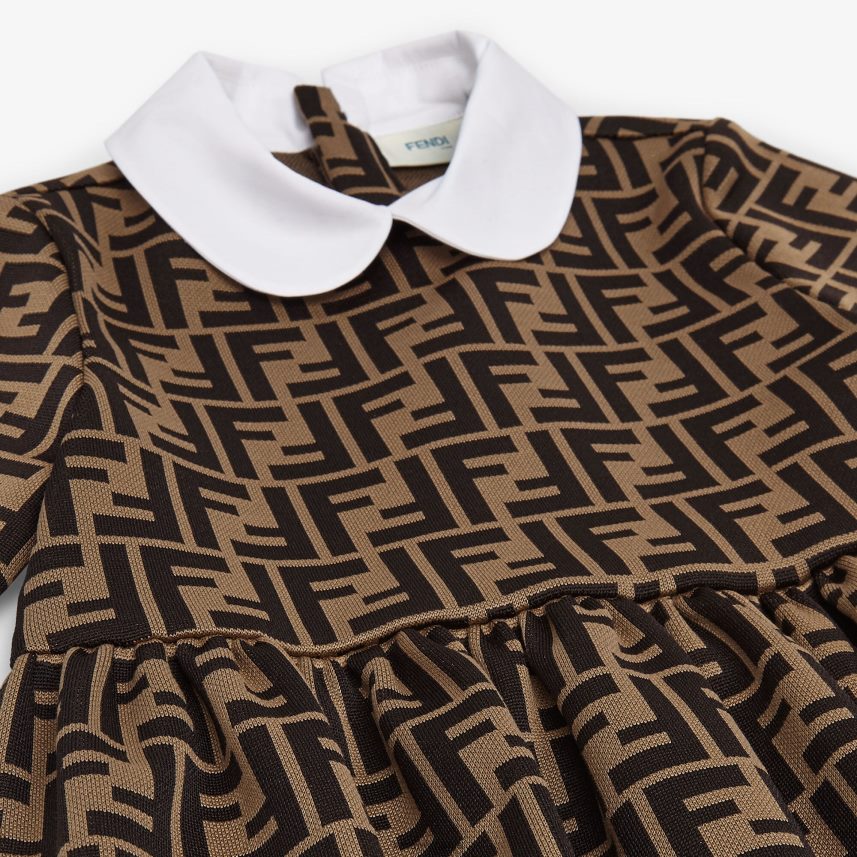 rochie fetita junior din stofa Modă Fendi copii îmbrăcăminte 86084L2918