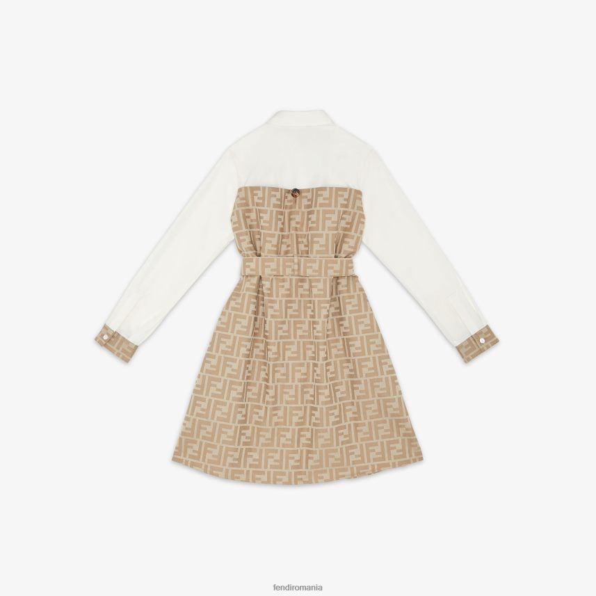 rochie ff bumbac si poplin alb Fendi copii îmbrăcăminte 86084L2885