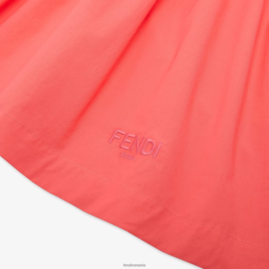 rochie junior din gabardina coral roșu Fendi copii îmbrăcăminte 86084L2924