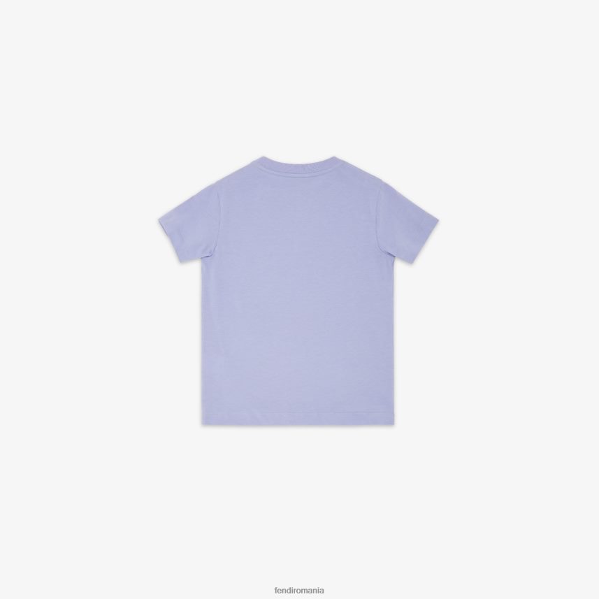 tricou din jerseu liliac cu imprimeu multiplu multicolor Fendi copii îmbrăcăminte 86084L2876