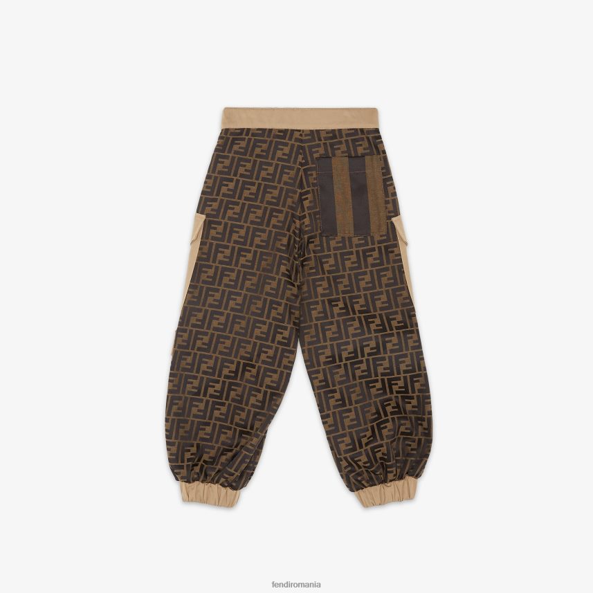 ff țesătură jacquard și pantaloni din gabardină bej Fendi copii îmbrăcăminte 86084L2905