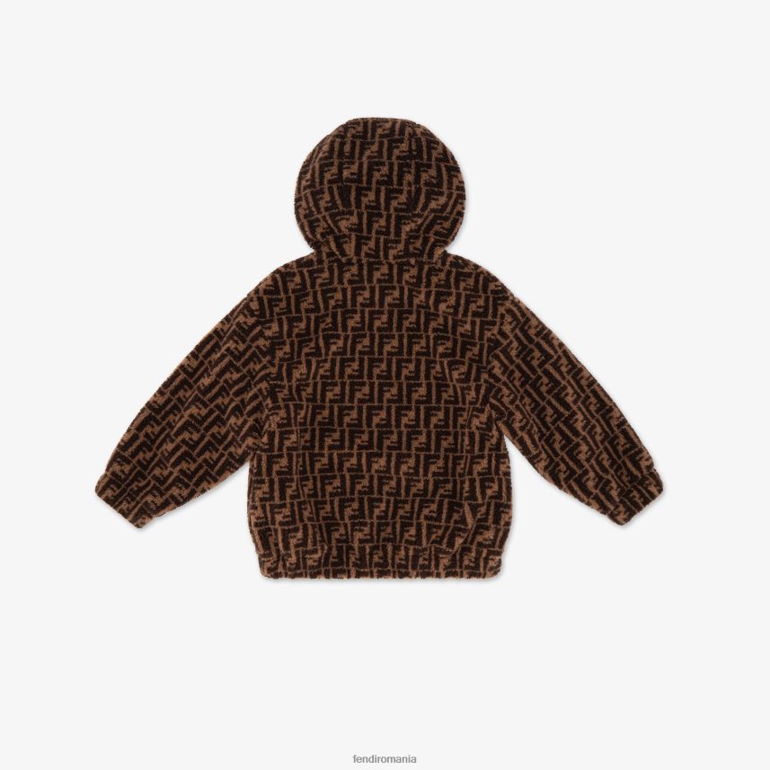 geacă junior ursuleț de pluș din amestec de lână și gabardină cu logo Modă Fendi copii îmbrăcăminte 86084L2959