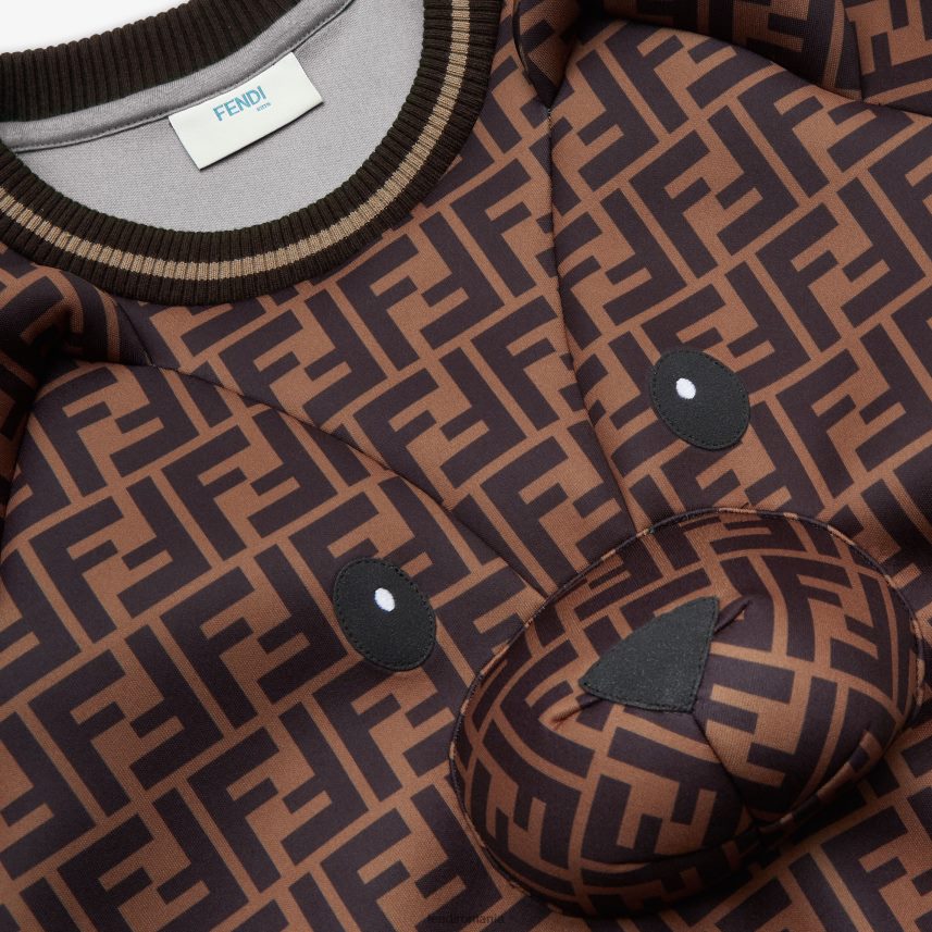 hanorac junior din neopren cu ursuleț de pluș Modă Fendi copii îmbrăcăminte 86084L2939