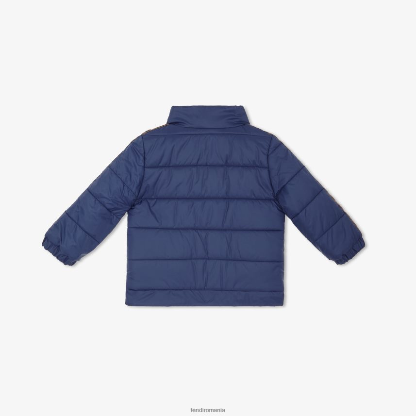 jachetă de puf reversibilă bleumarin cu logo Modă Fendi copii îmbrăcăminte 86084L2936