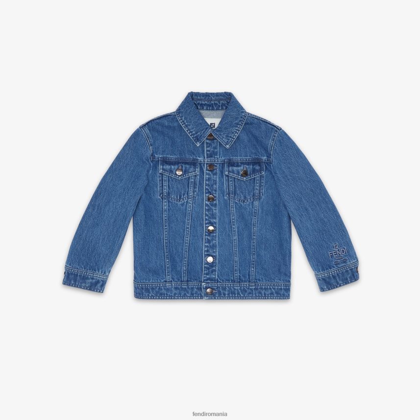 jachetă denim junior albastru Fendi copii îmbrăcăminte 86084L2919