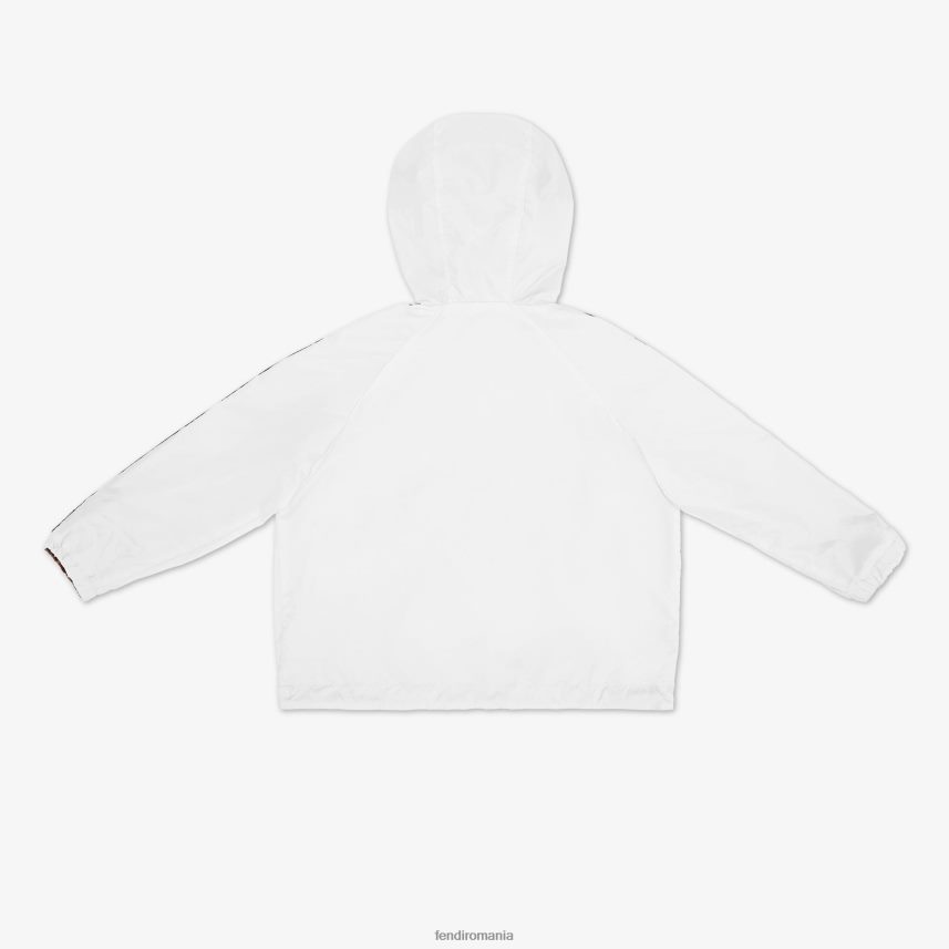 parbriz de vânt pentru juniori reversibil cu logo alb Fendi copii îmbrăcăminte 86084L2926