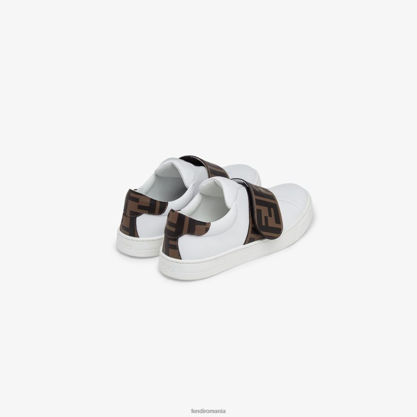 adidași junior unisex din piele nappa alb Fendi copii încălţăminte 86084L2954