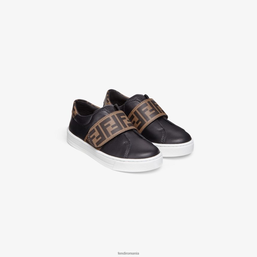 adidași junior unisex din piele nappa negru Fendi copii încălţăminte 86084L2953