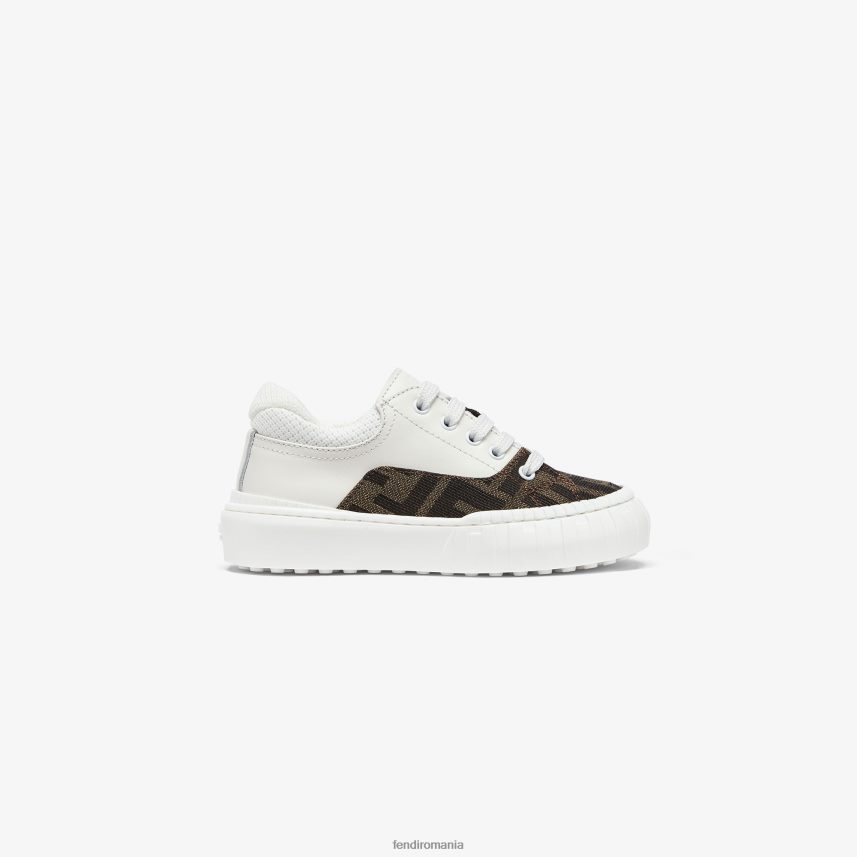 adidasi primii pasi din piele si stofa cu logo multicolor Fendi copii încălţăminte 86084L2940