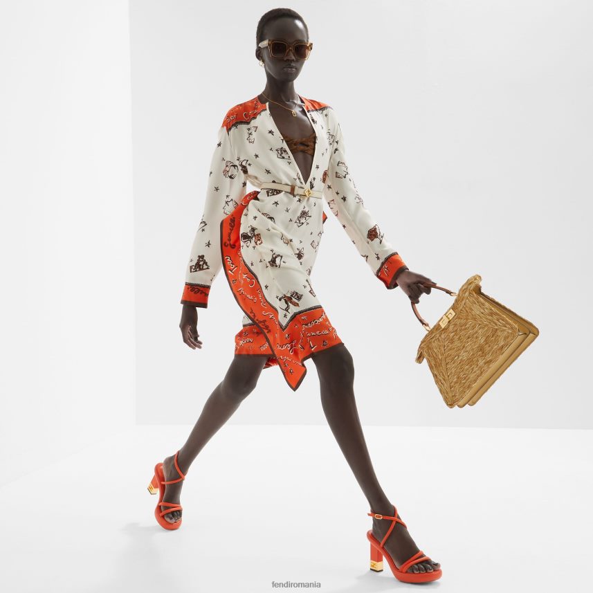 centura reversibila din piele de camelie multicolor Fendi femei accesorii 86084L105