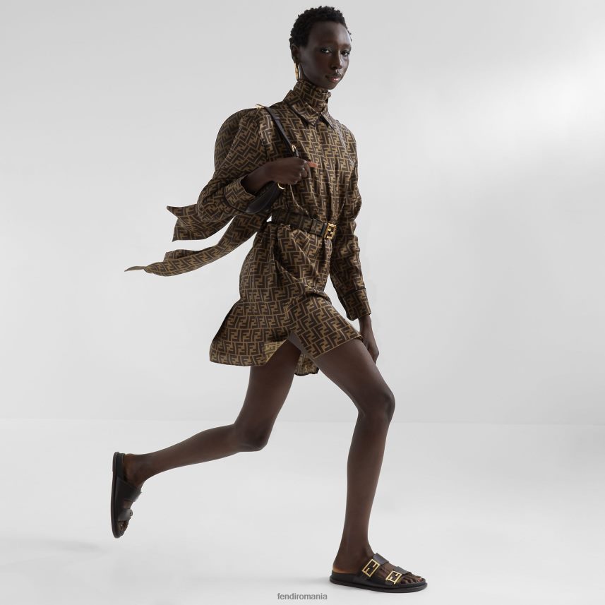 centura reversibila piele si stofa ff negru Fendi femei accesorii 86084L59