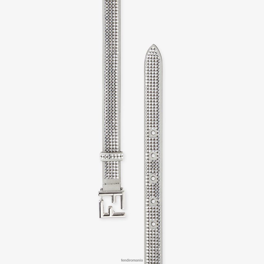 curea cu cristale peste tot gri Fendi femei accesorii 86084L165
