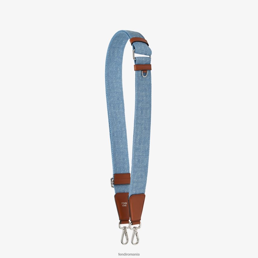 curea de umăr din denim albastru deschis Fendi femei accesorii 86084L98