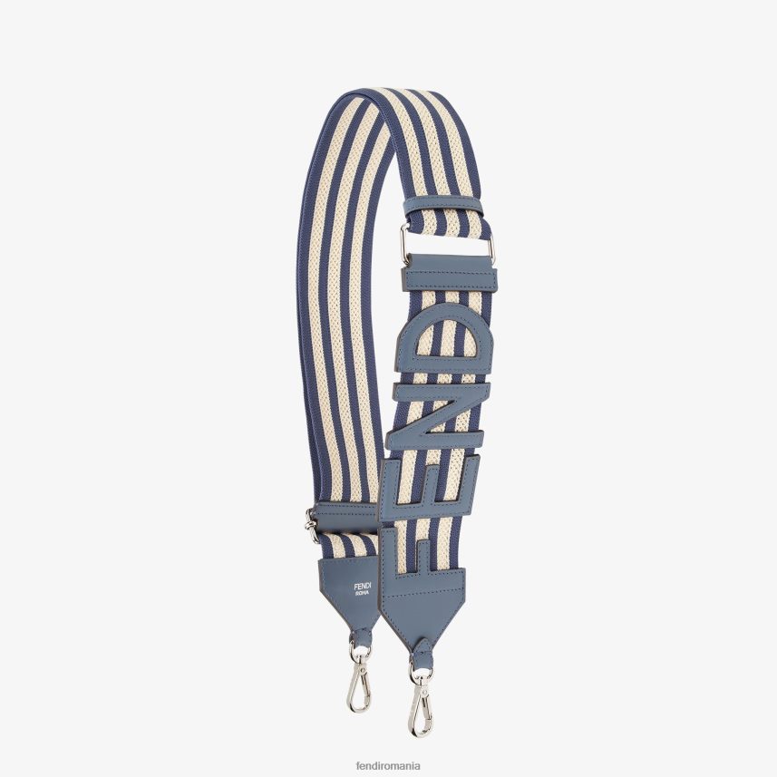 curea de umăr din panglică macrame albastru Fendi femei accesorii 86084L102